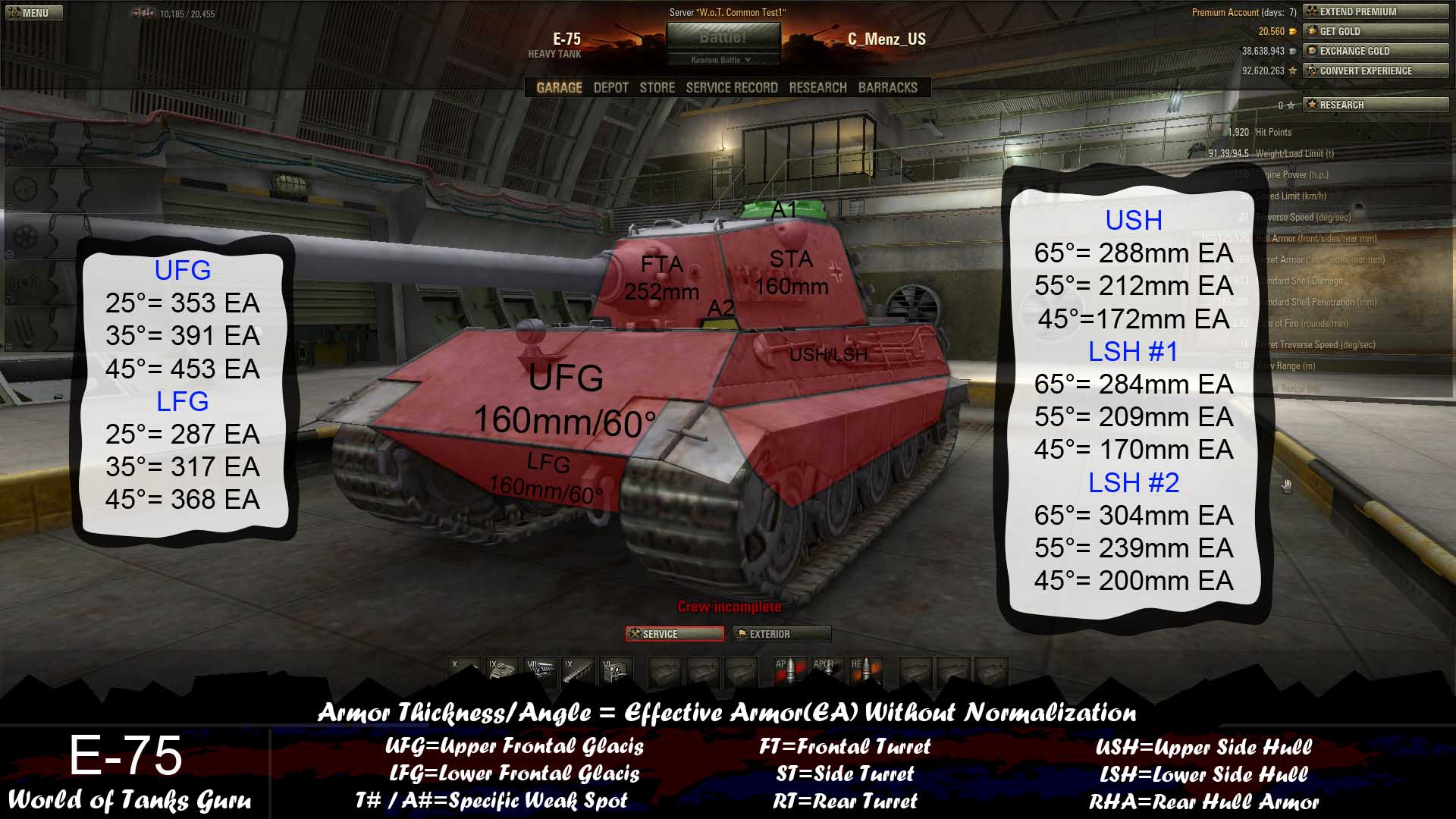 Weak Spot Guide E 75 World Of Tanks Guru