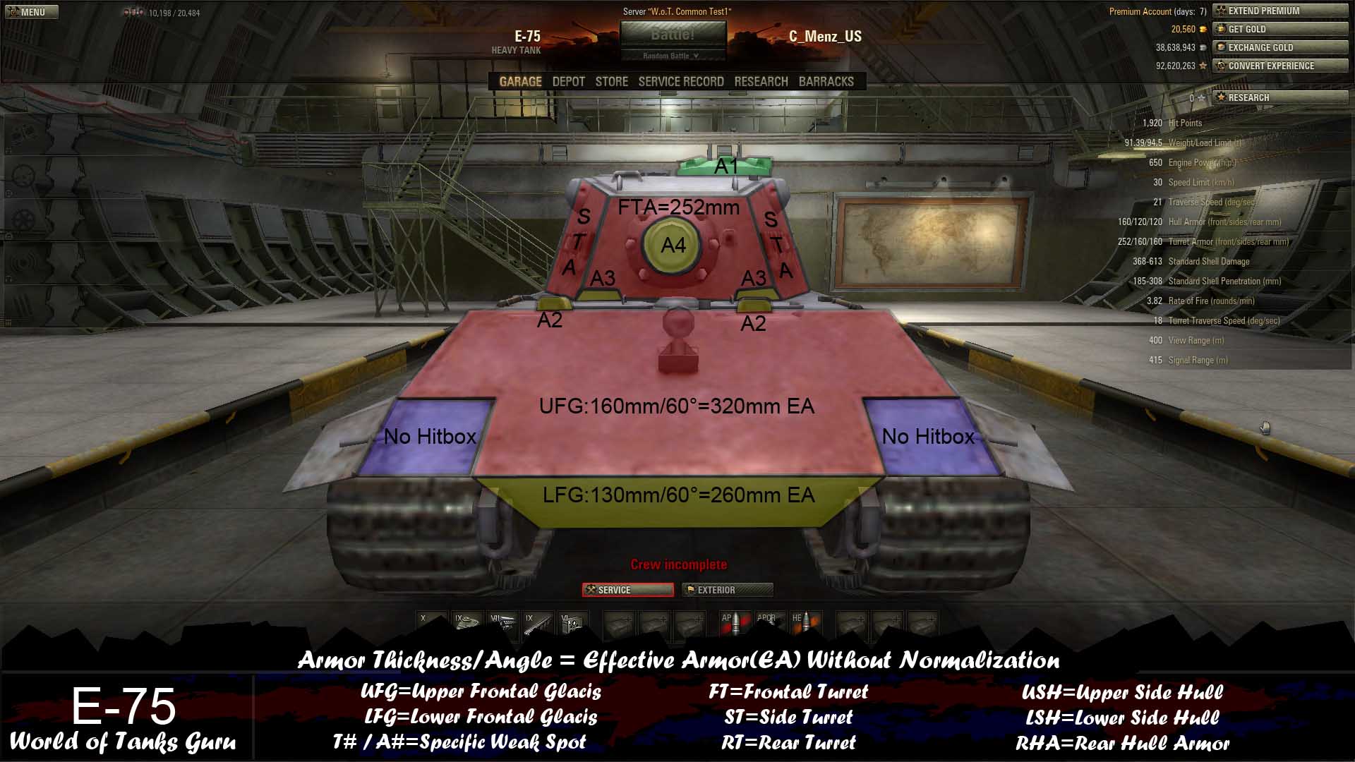 Weak Spot Guide: E-75 - World of Tanks Guru