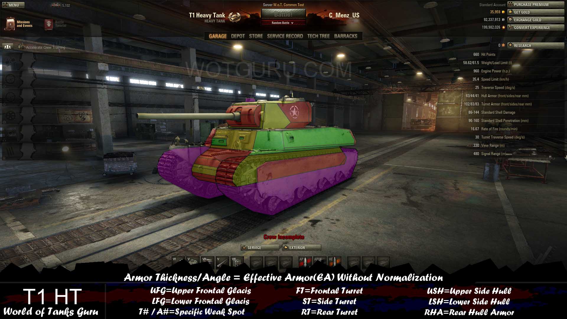 Weak Spot Guide: T1 Heavy Tank - WoT Guru.