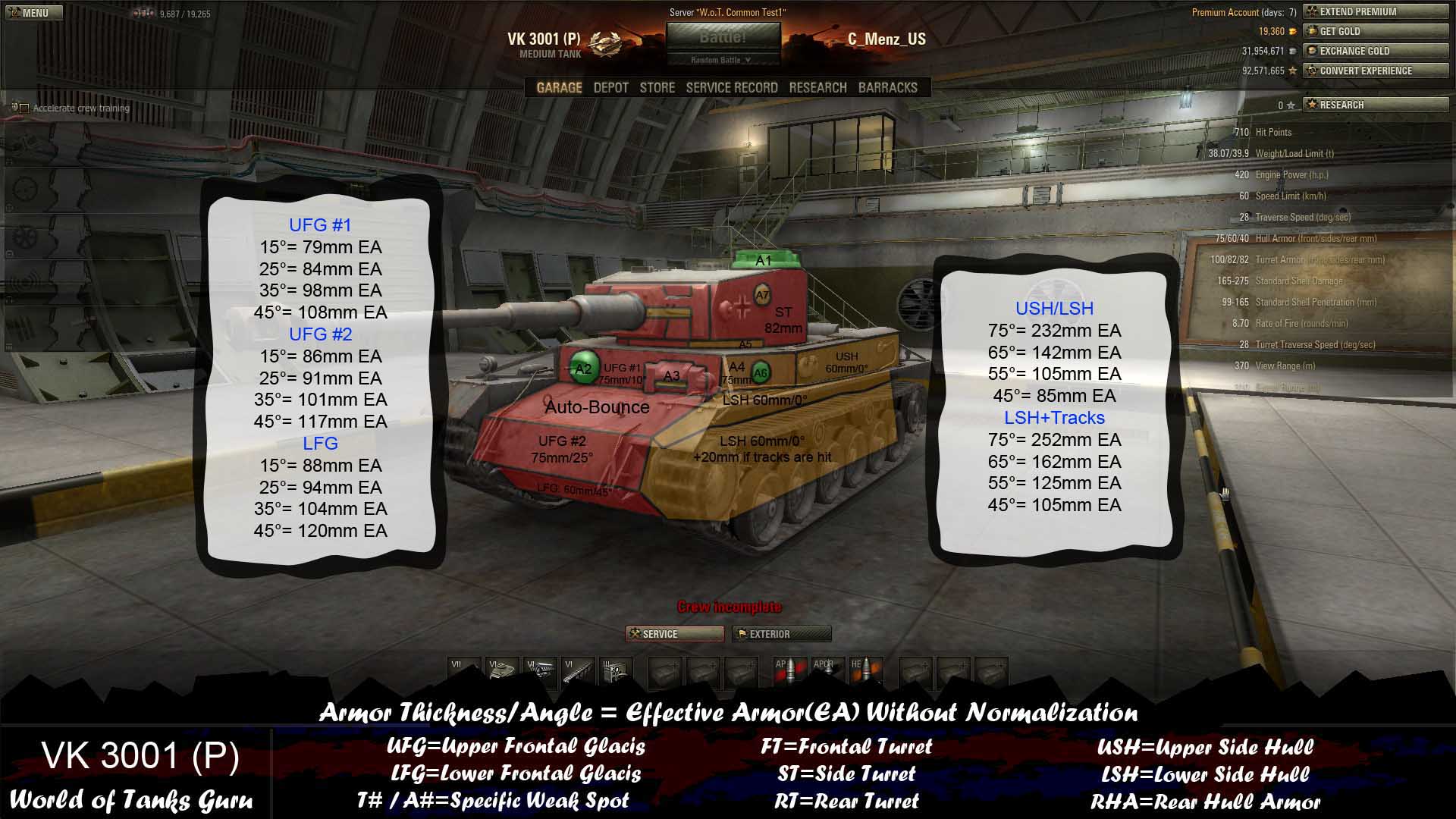 Weak Spot Guide Vk 3001 P World Of Tanks Guru